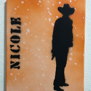 Wynonna Earp - Nicole Silhouette - Canvas Spray Paint Art