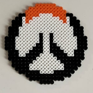 Handmade Perler Item - Overwatch Symbol