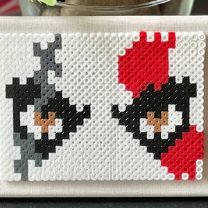 Handmade Perler Canvas Item - God of War - Kratos&#39; Eyes