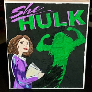 She-Hulk - Hand Drawn and Painted Canvas