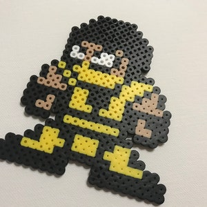 Handmade Perler Item - Mortal Kombat - Scorpion Figure