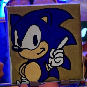 Sonic the Hedgehog - Sonic - Hand Drawn and Painted Canvas