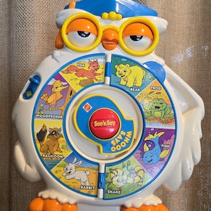 Vintage 1996 Mattel See&#39;n Say Whooo Sayd Push Interactive Toy See And Say Owl