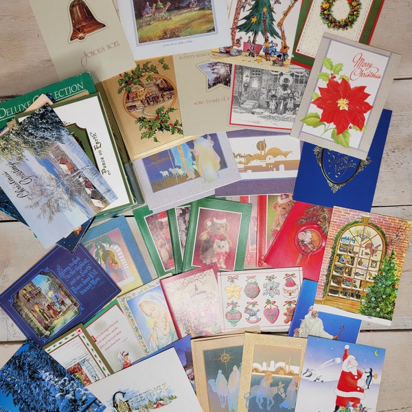 Vintage Christmas Card Lot 44 Cards
