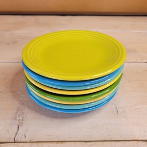 Fiestaware Multi Color Plate Fiesta Plates 7.25&quot; diameter plates Dessert Plate