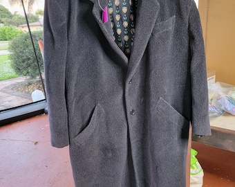 Byblos Made In Italy Men's Wool Trench Coat Oversized Winter Coat