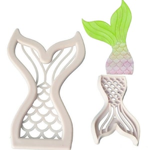 Mermaid Tail Embosser Set, 2 pcs Mermaid Tail Impression Set, PCSSC0375