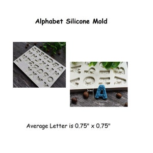 Uppercase Letter Silicone Mold, Alphabet Silicone Mold