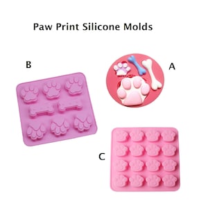 Paw Print Silicone Mold, Bone Mold