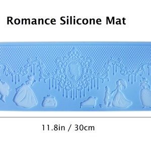 Romance Lace Silicone Mat, Bride Groom Lace Mat