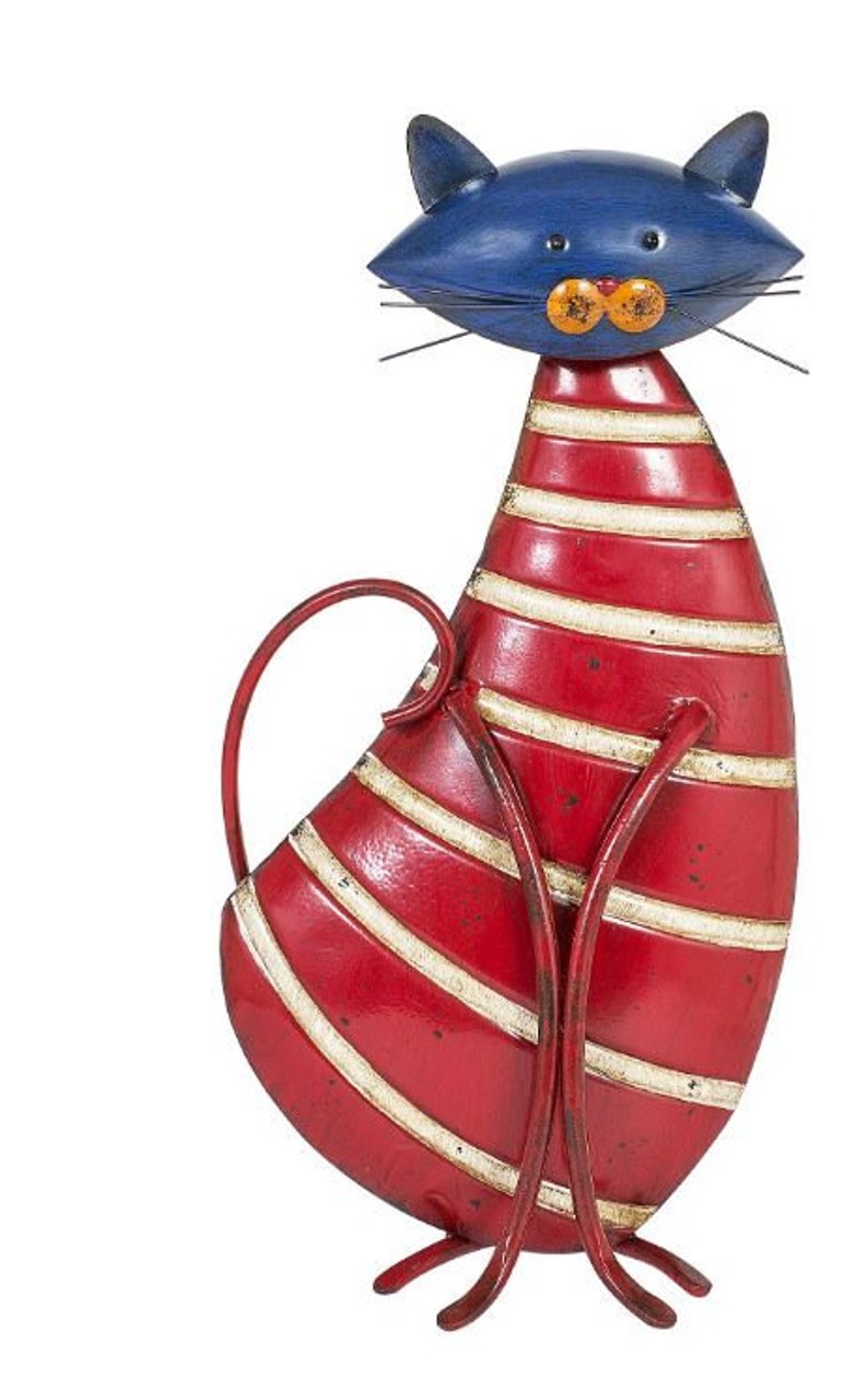 metal cat garden statue