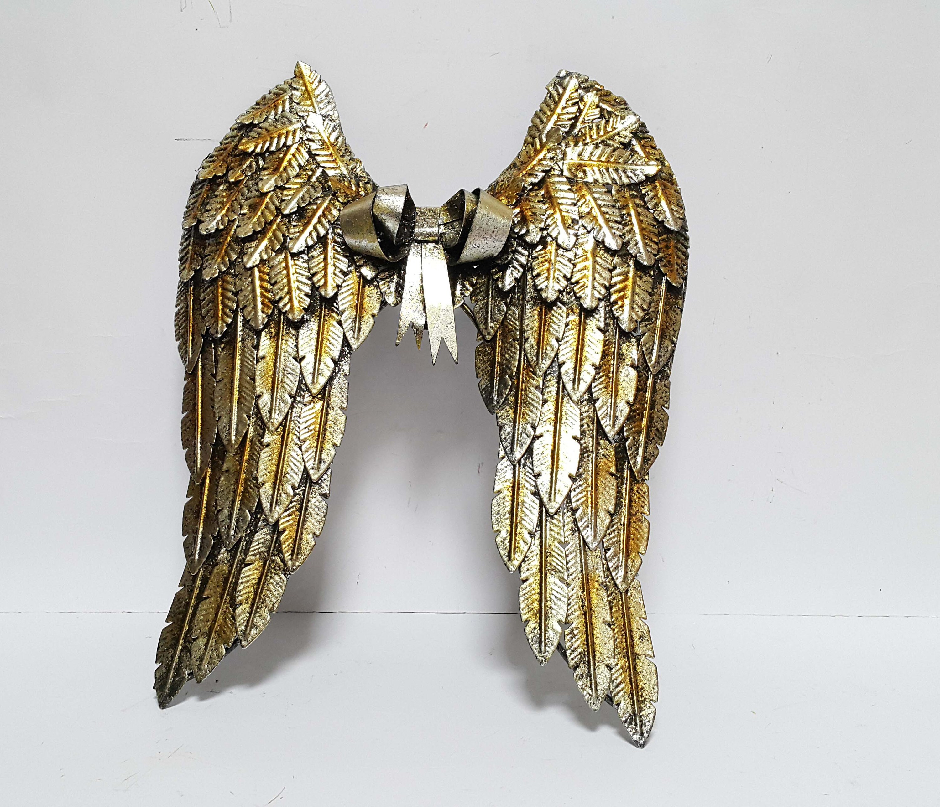 Metal Angel Wings Wall Decoration Metal Artwall Sculpture Etsy