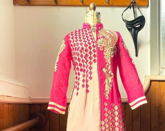 robe tunique kurti indienne rose vintage.