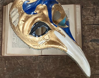Original Hand Painted Venetian &#39;Commedia Del Arte Mask&#39;. Made in Venice, Italy.