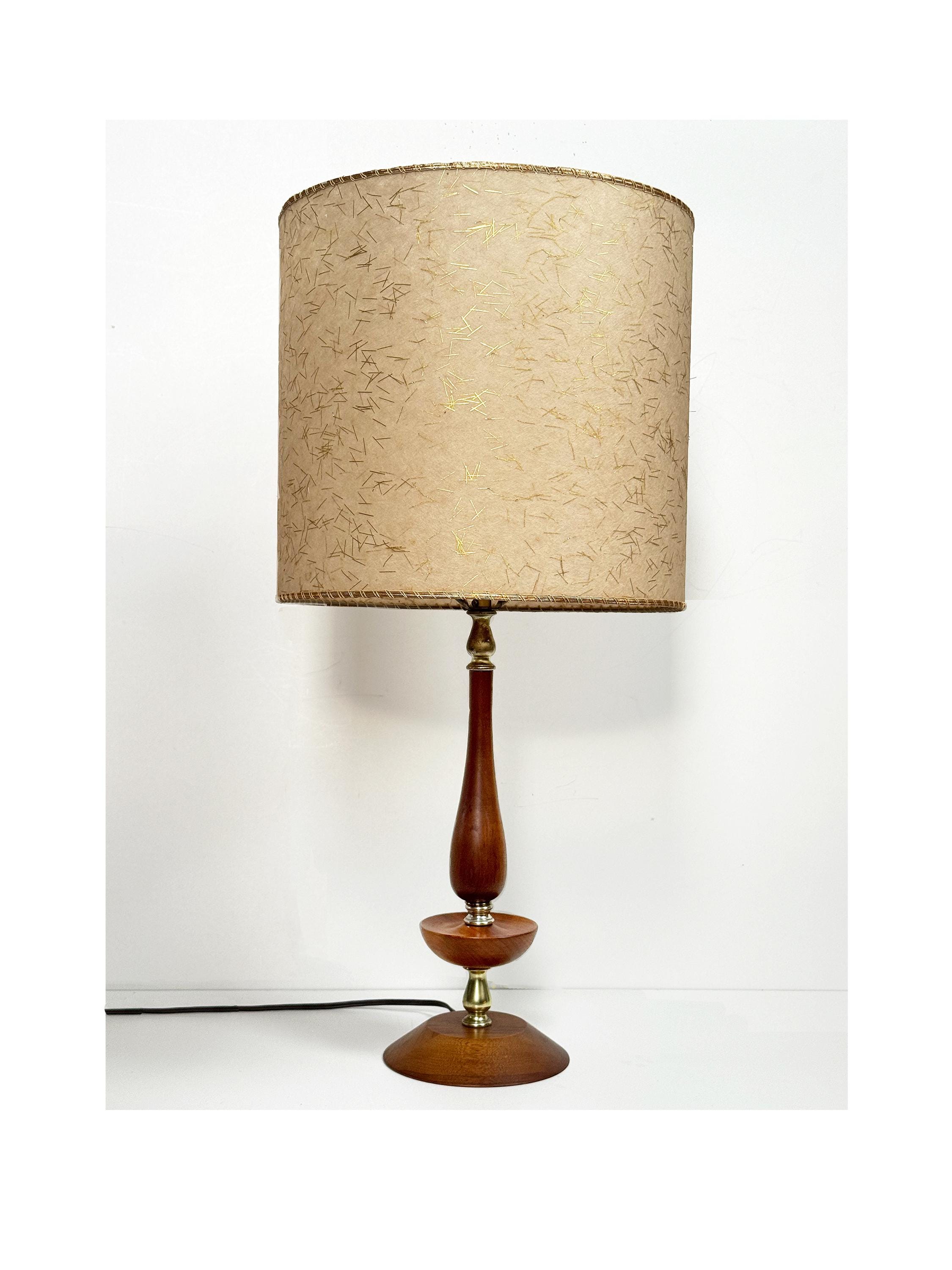 50ｓ Wood ＆ Fiberglass lamp Vintage 50s Fiberglass Lamp - Etsy Canada