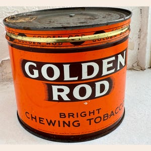 Vintage Golden Rod Chewing Tobacco Tin.