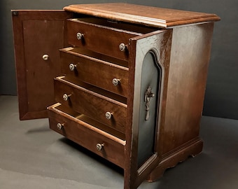 Jewelry Cabinet.  Large Musical Toyo Japan Wooden Multi Compartmental Storage.