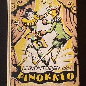 Libro Pinokkio vintage olandese del 1953.