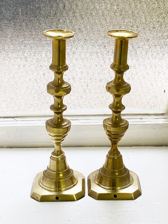 A Pair of Victorian Candlestick Holders. Etsy