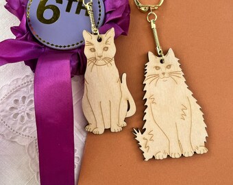 Llavero de gato personalizado