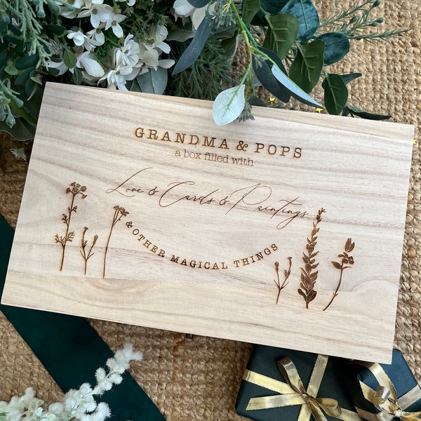 Grandparent Personalised Gift Keepsake Box