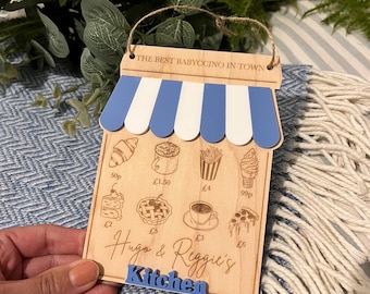 Letrero de madera personalizado para la cocina de los niños