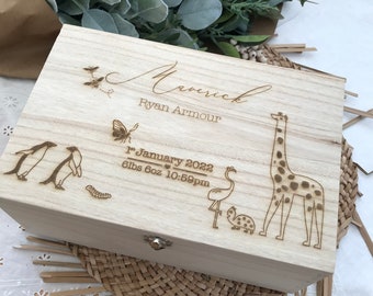 Caja personalizada de recuerdo/recuerdo de animales