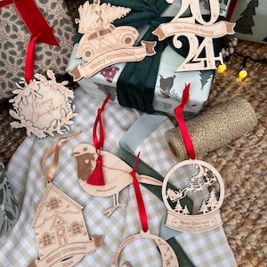 Personalised Christmas baubles 2024
