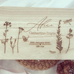 Personalised Keepsake Flower Box / New Baby / Christening gift