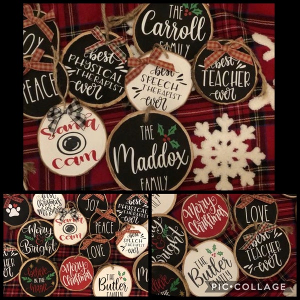 Wood Slice Ornaments