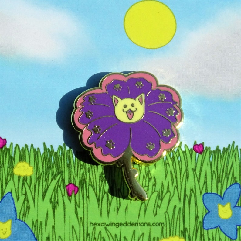 Purrtunia Hard Enamel Pin image 1