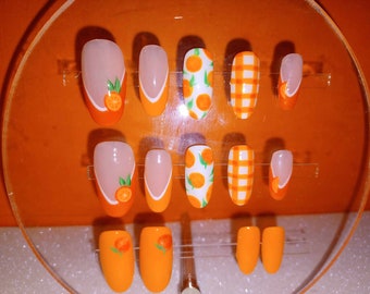 Outrageous Oranges | Full Press On Nail Set