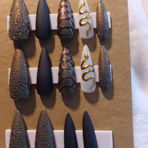 Serpentine | Full Set of Press On Nails | NEW COLOR OPTIONS!