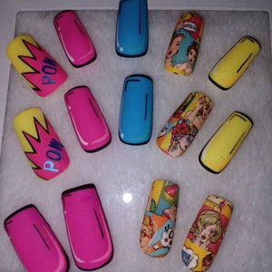 Comic Strip| Full Set of Press On Nails