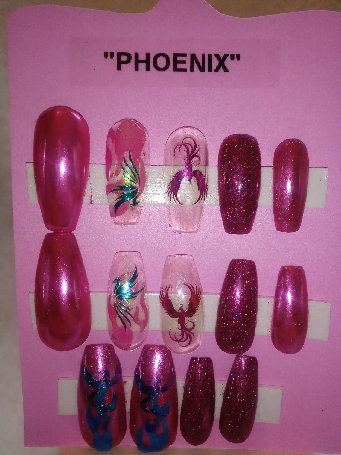 Phoenix full press on nail set Etsy