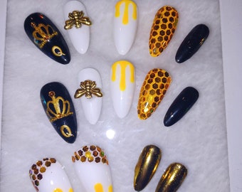 Queen Bee | Full Set of Press On Nails