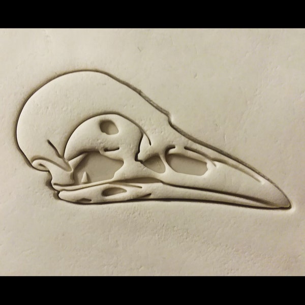 Crow Raven Skull 3D impreso cortador de galletas de Halloween