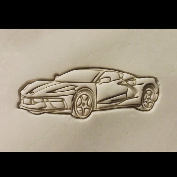 Corvette C8 Cookie Cutter 3D Printed