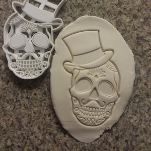 3D Printed Sugar Skull Cookie Cutter Halloween