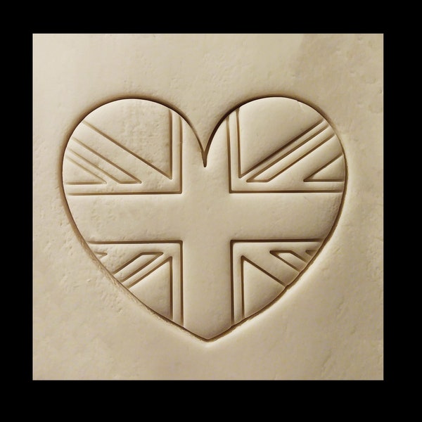 British heart Flag London Cookie Cutter 3d Printed