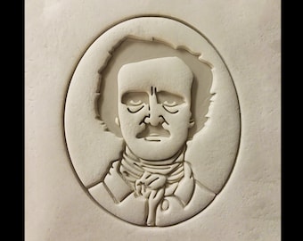 Edgar Allan Poe 3D Printed Halloween  Cookie Cutter