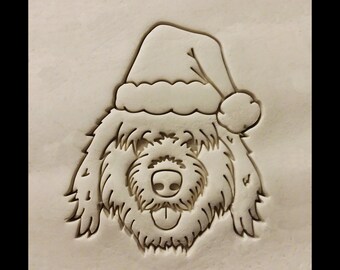 Old English Sheepdog Christmas Version Dog Cutter 3d Printed Dog Treats