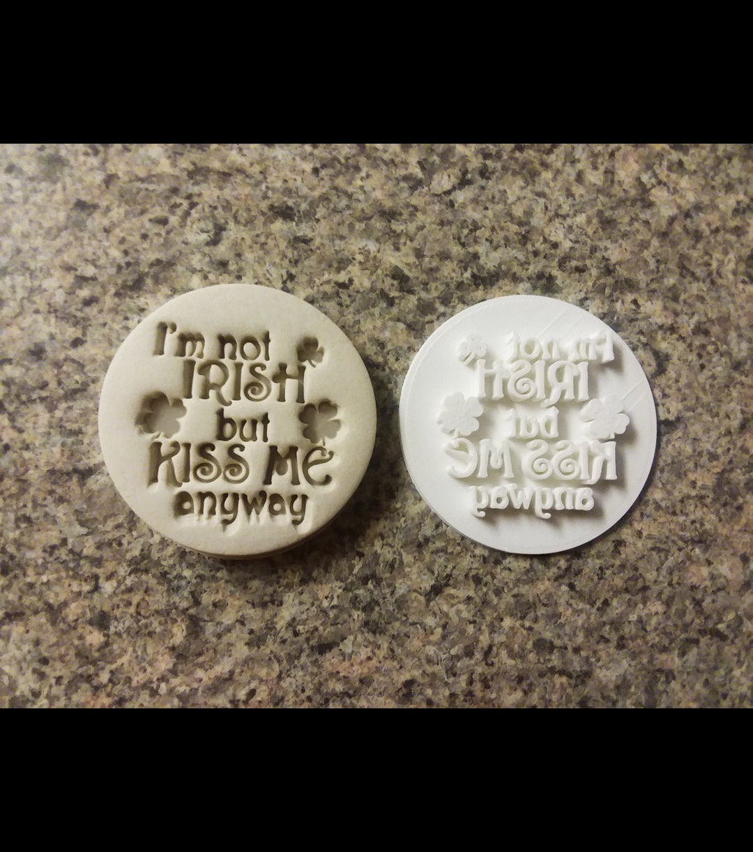 Im Not Irish but Kiss Me Anyway Embosser Stamp St. Patty's Day Stamp