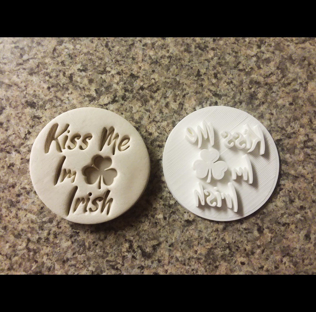 Kiss Me Im Irish Embosser Stamp St. Patty's Day Stamp Cupcake Embosser