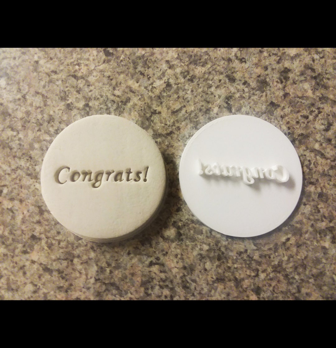 Congrats Graduation Embosser Stamp Cupcake Embosser Cookie Embosser ...