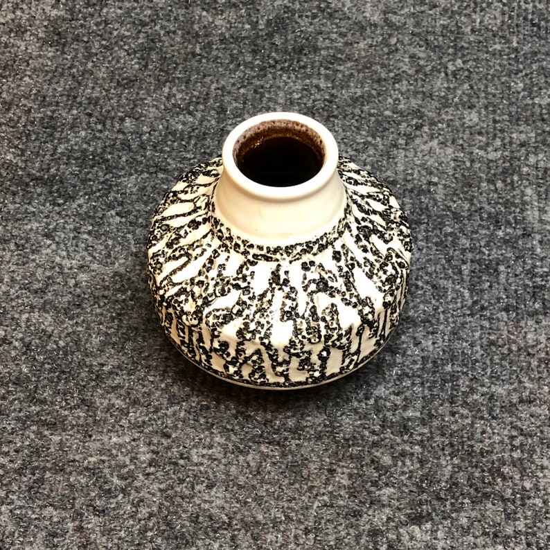 Mid Century German vase with lava glaze