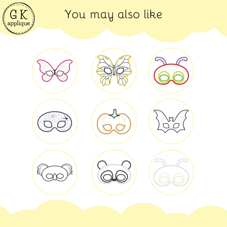 ITH Butterfly mask applique design Machine embroidery design.