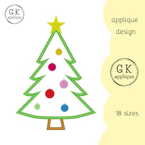 Weihnachtsbaum Applikation Design. Weihnachtsbaum Stickdatei Stickdatei.
