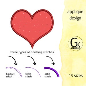 Heart applique design. Shape applique pattern. Frame applique. Heart machine embroidery design. Digital files for instant download.