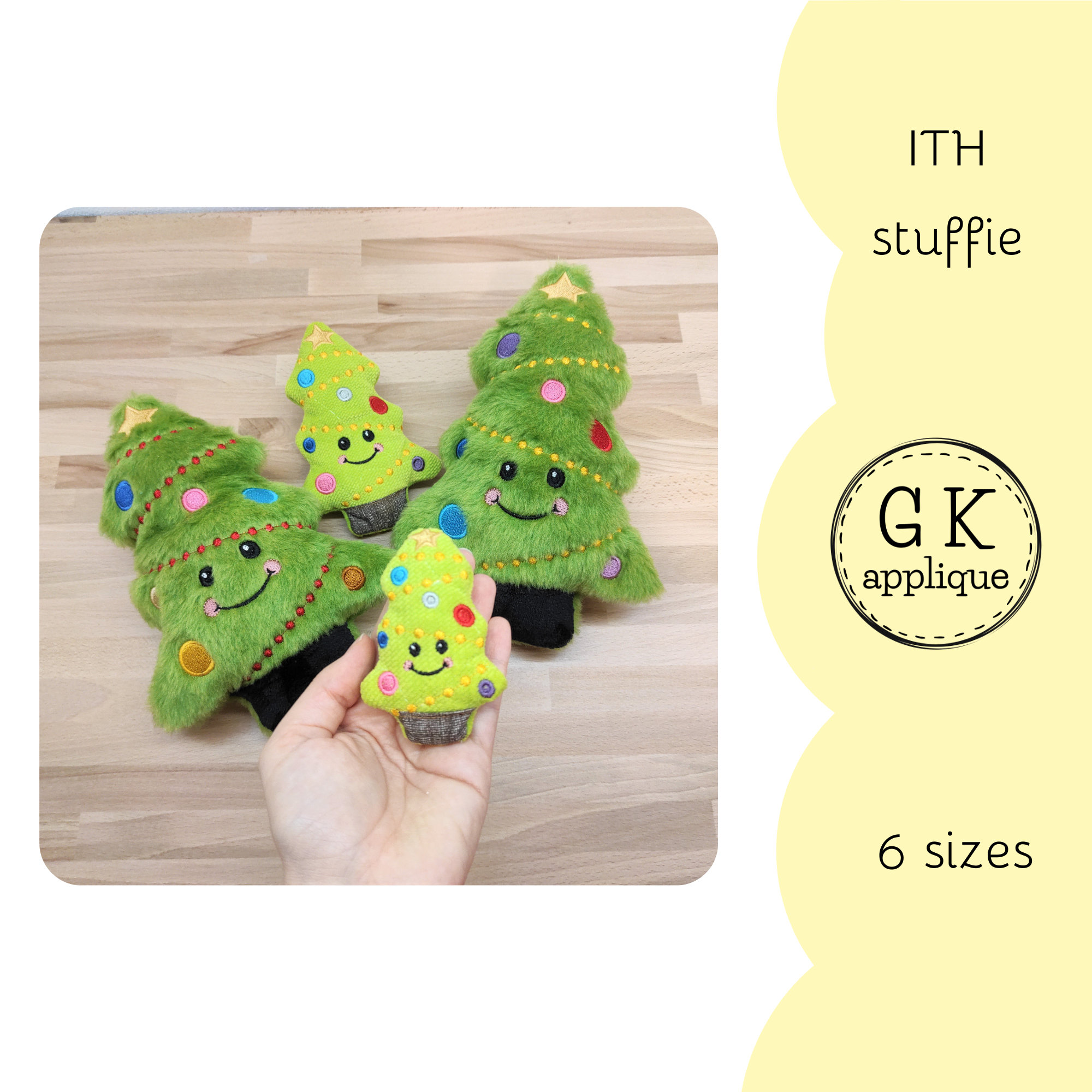 ITH Christmas Tree Stuffie. ITH Xmas Soft Toy. ITH Machine Etsy Ith Christmas